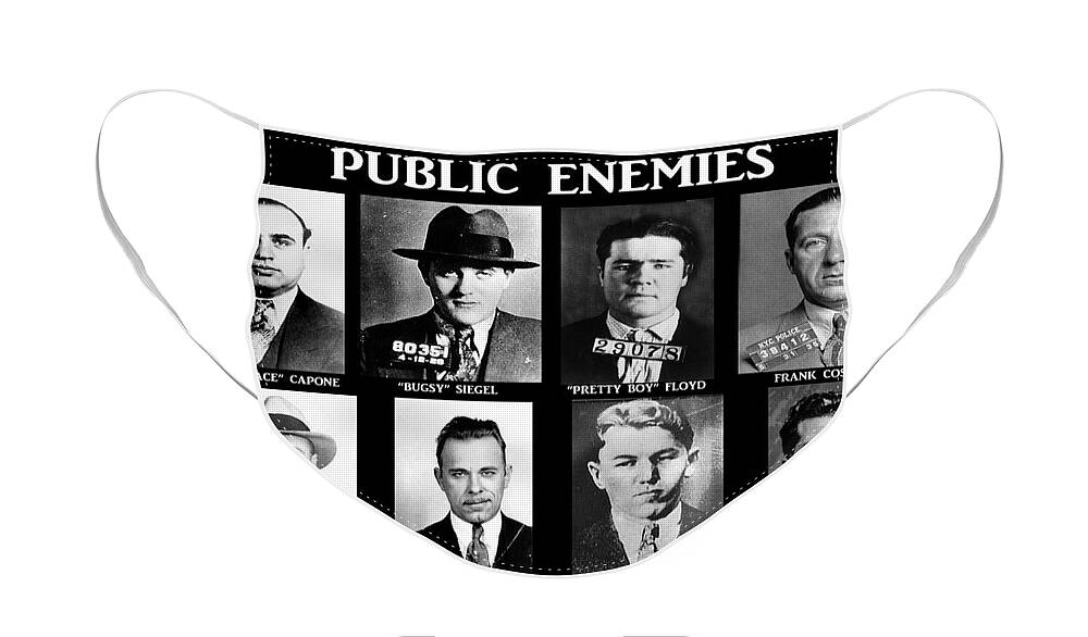 Original Gangsters - Public Enemies Face Mask featuring the photograph Original Gangsters - Public Enemies by Paul Ward