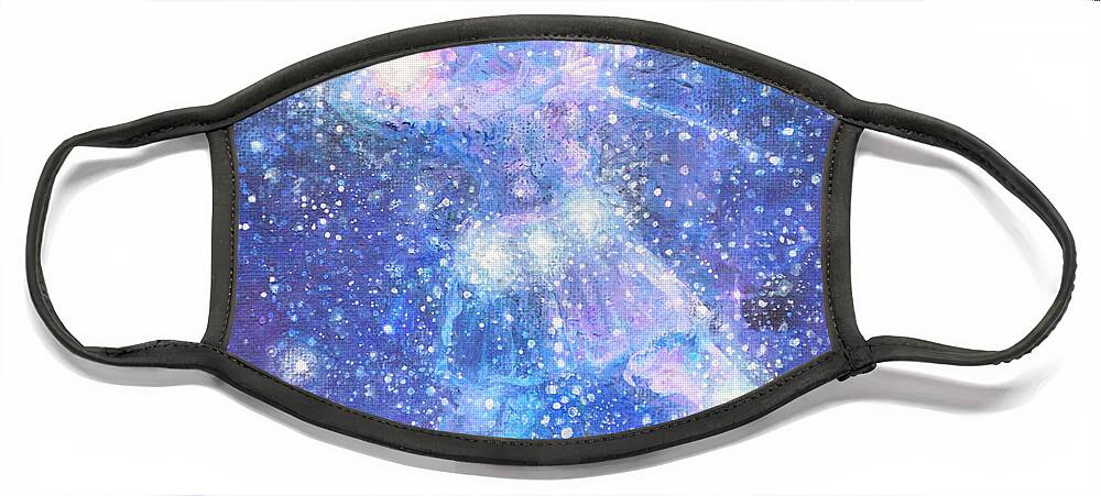 Constellations Face Mask featuring the painting Orions Belt by Ashleigh Dyan Bayer