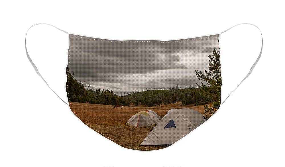Wyoming Face Mask featuring the photograph Our Humble Abodes by Brenda Jacobs