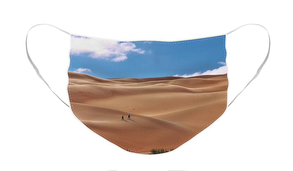 Palm Face Mask featuring the photograph Over the dunes by Ivan Slosar