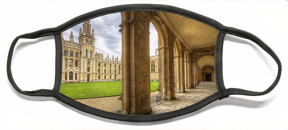 Oxford Face Mask featuring the photograph Oxford University - All Souls College 2.0 by Yhun Suarez