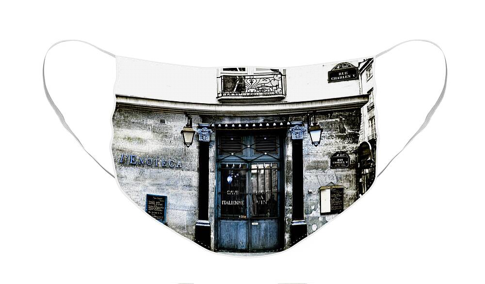 Evie Face Mask featuring the photograph Paris Blues by Evie Carrier