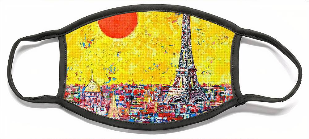 Paris Face Mask featuring the painting Paris In Sunlight by Ana Maria Edulescu