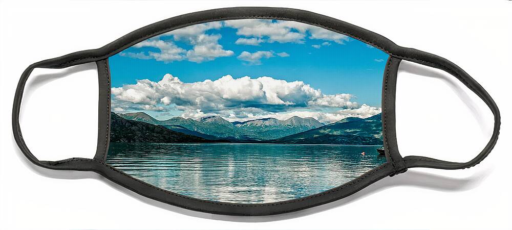 Peace On Skilak Lake Face Mask featuring the photograph Peace on Skilak Lake by George Buxbaum