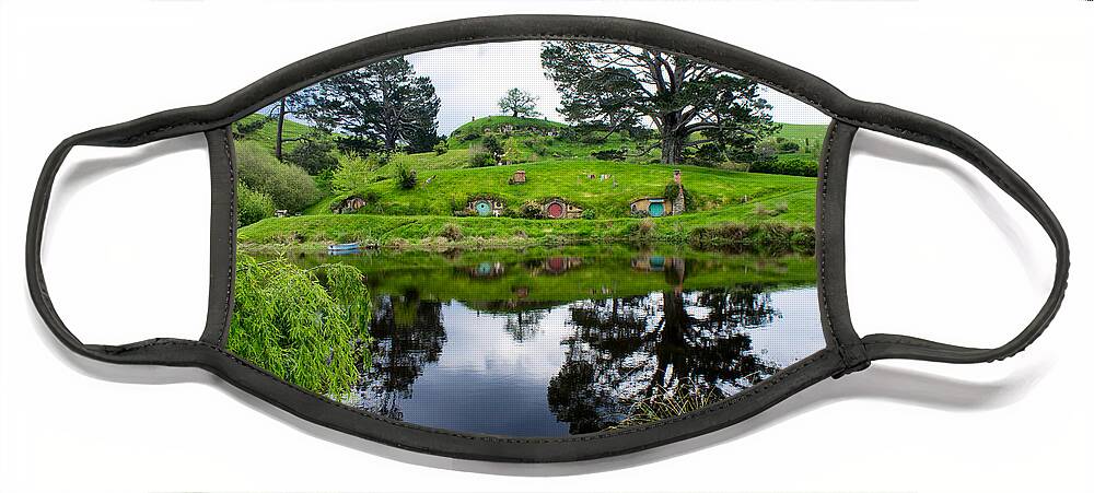 New Zealand Face Mask featuring the photograph Peaceful Shire by Weir Here And There