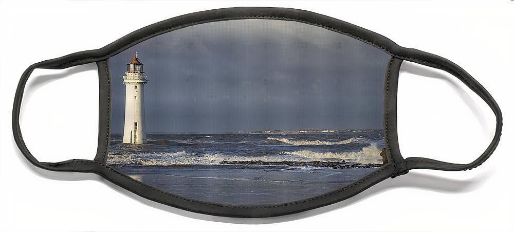 Lighthouse Face Mask featuring the photograph Photographing The Photographer by Spikey Mouse Photography