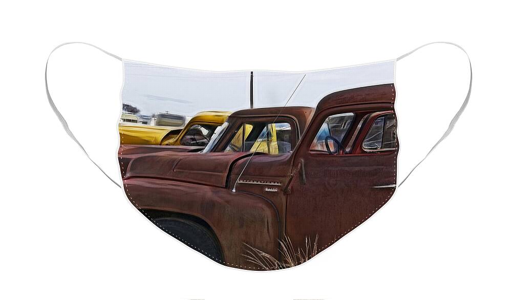 Pickup Cabs 2 Face Mask featuring the photograph Pickup Cabs 2 by Wes and Dotty Weber
