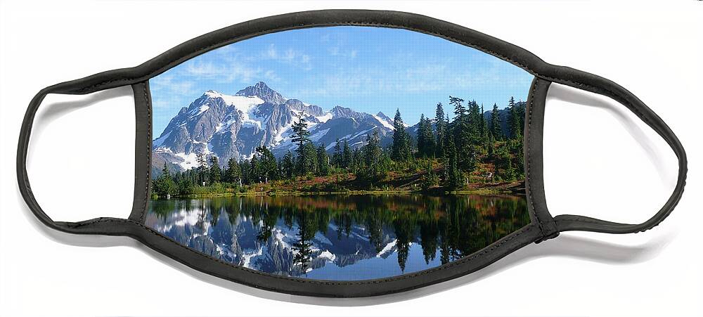 Mount Shuksan Face Mask featuring the photograph Picture Lake by Priya Ghose