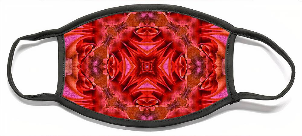 Kaleidoscope Face Mask featuring the digital art Pink Perfection No 2 by Charmaine Zoe