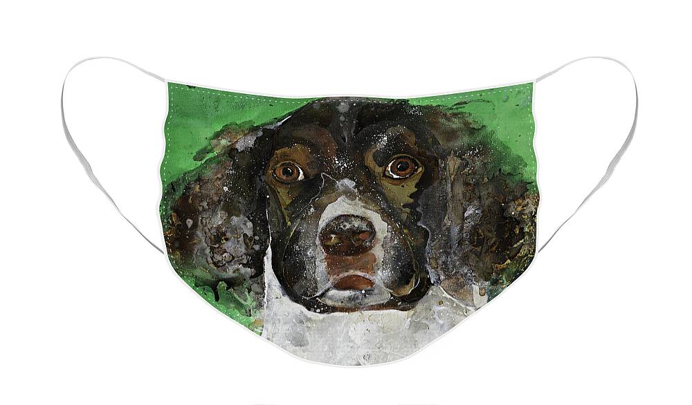 Kasha Ritter Face Mask featuring the painting Piper by Kasha Ritter
