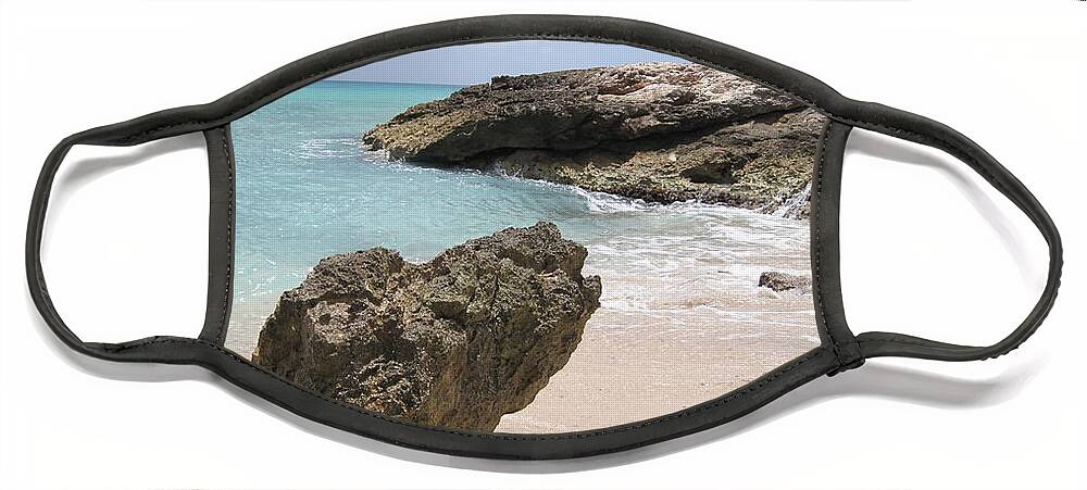 Plum Bay - St. Martin.  Face Mask featuring the photograph Plum Bay - St. Martin by HEVi FineArt