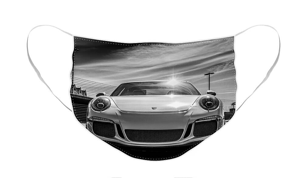 Porsche Face Mask featuring the digital art Porsche 911 GT3 by Douglas Pittman