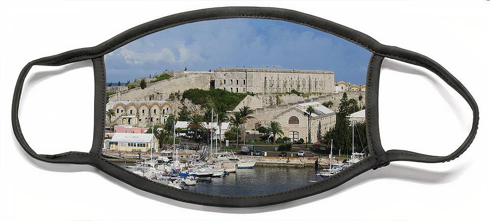 Shipyard Face Mask featuring the photograph Port of Bermuda by Aaron Martens