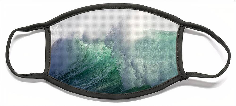 Wave Face Mask featuring the photograph Portuguese Sea Surf by Heiko Koehrer-Wagner