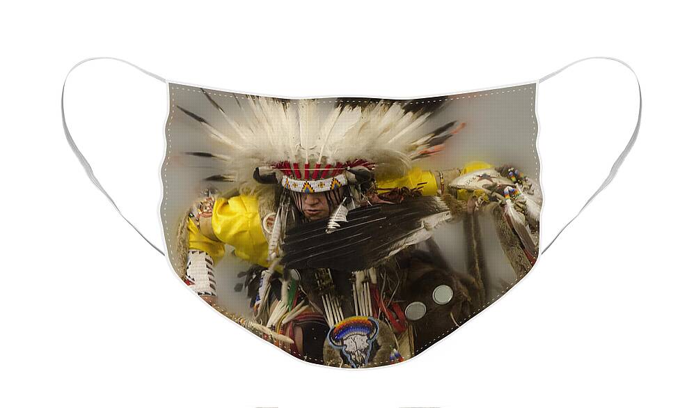 Pow Wow Face Mask featuring the photograph Pow Wow Days Of Thunder  by Bob Christopher