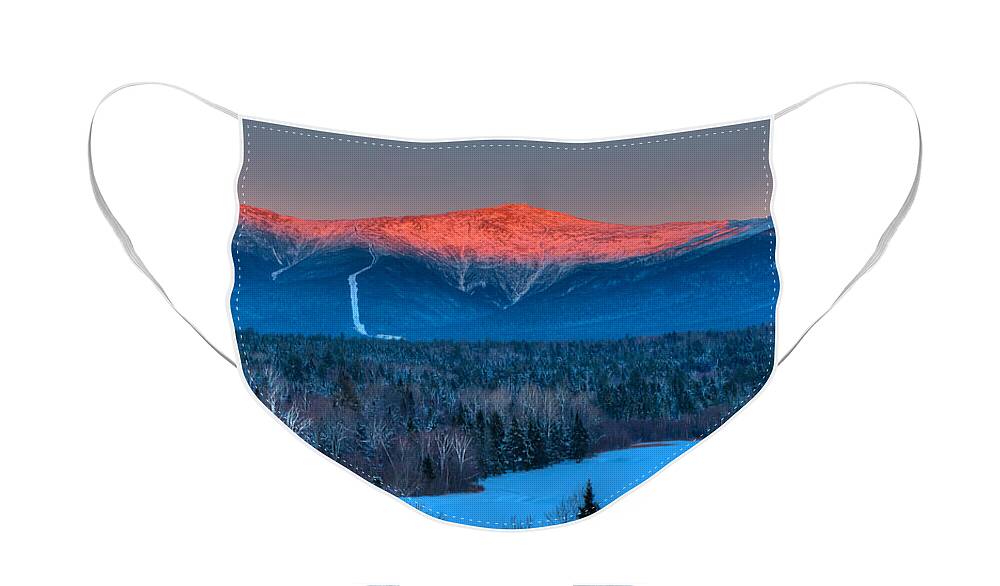 Mount Clay Face Mask featuring the photograph Presidential Sunset by Brenda Jacobs