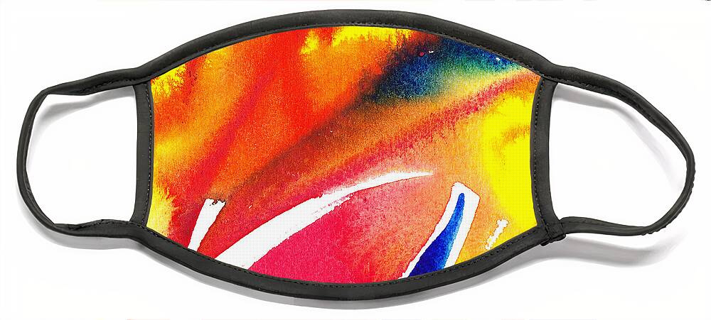 Enchanted Face Mask featuring the painting Pure Color Inspiration Abstract Painting Enchanted Crossing by Irina Sztukowski