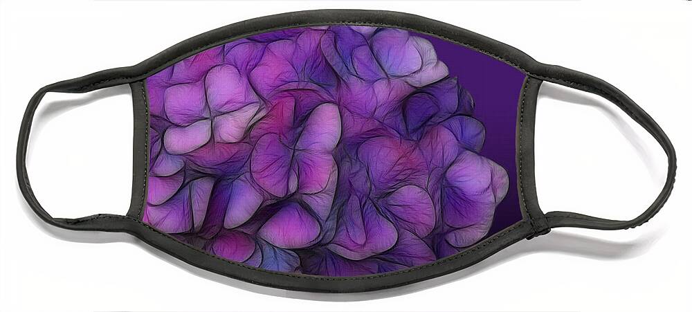 Purple Face Mask featuring the digital art Purple Passion by Jayne Carney