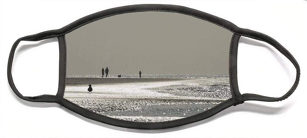 Seaside Face Mask featuring the photograph Quick silver by Spikey Mouse Photography
