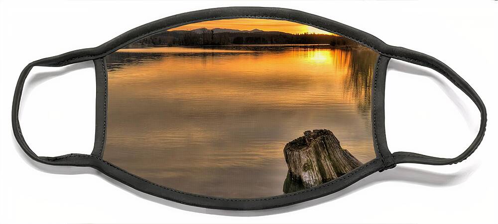 Sunset Face Mask featuring the photograph Quiet Times by Peter Mooyman