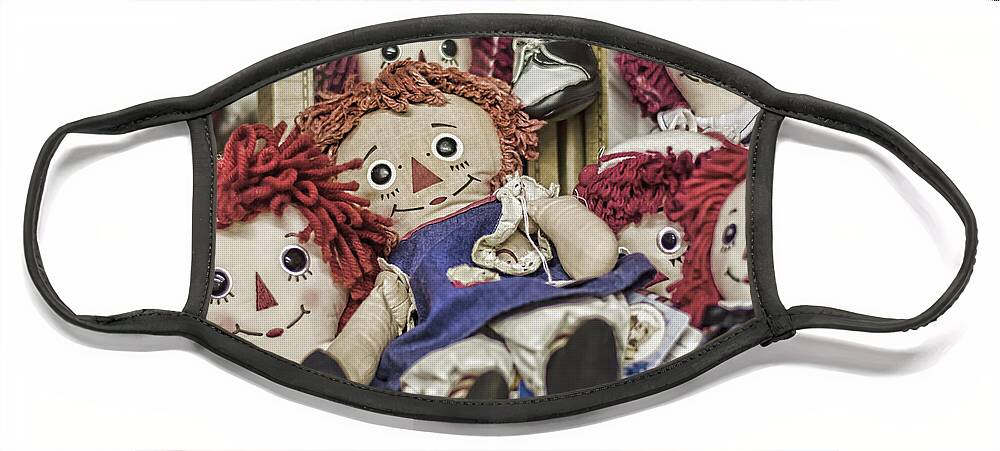 Raggedy Ann And Andy Face Mask featuring the photograph Raggedy Ann and Andy by Heather Applegate