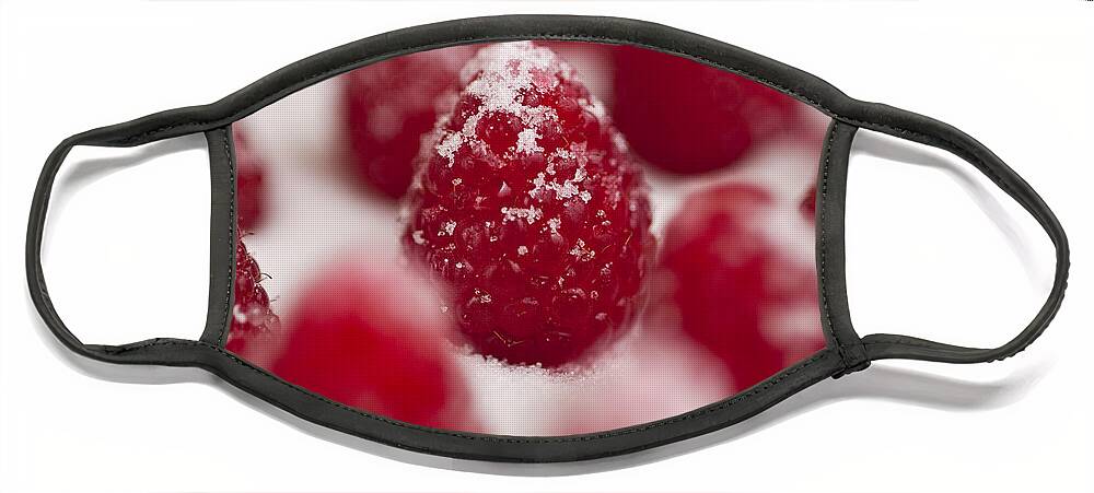 Abundance Face Mask featuring the photograph Raspberries Sprinkled With Sugar by Jim Corwin