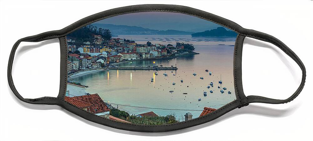 Enm Face Mask featuring the photograph Raxo Panorama from A Granxa Galicia Spain by Pablo Avanzini