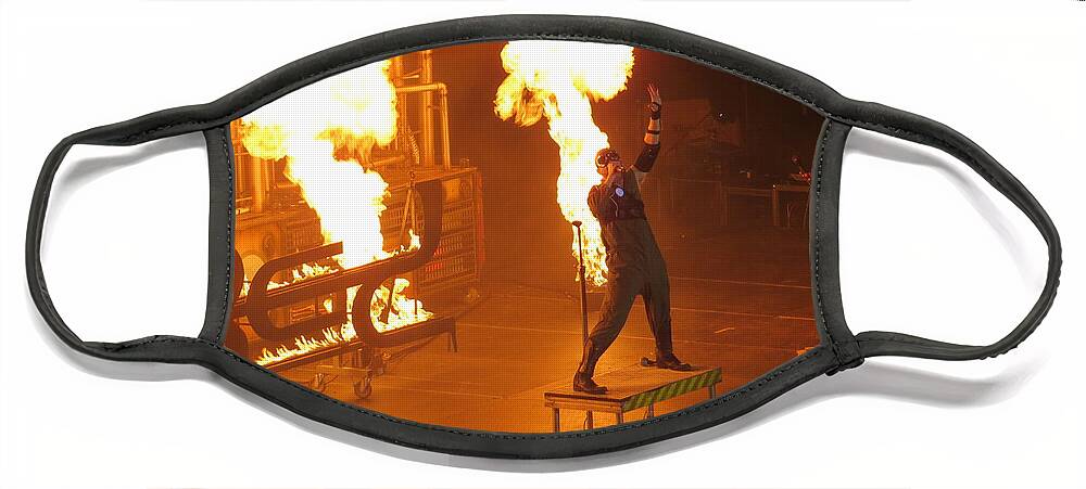 Christian Face Mask featuring the photograph Red heats up Winterjam in Atlanta by Aaron Martens