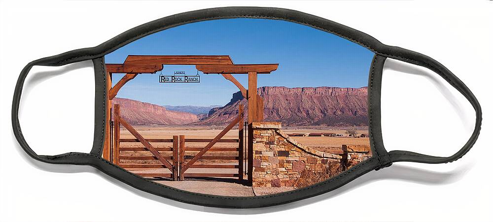 Bob And Nancy Kendrick Face Mask featuring the photograph Red Rock Ranch by Bob and Nancy Kendrick