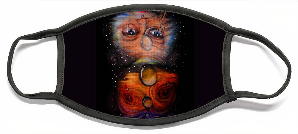 Bodypaint Face Mask featuring the photograph Reflections by Angela Rene Roberts and Cully Firmin