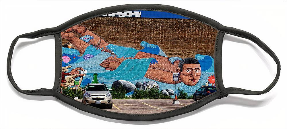 Toronto Face Mask featuring the photograph Ride the Wave by Nicky Jameson
