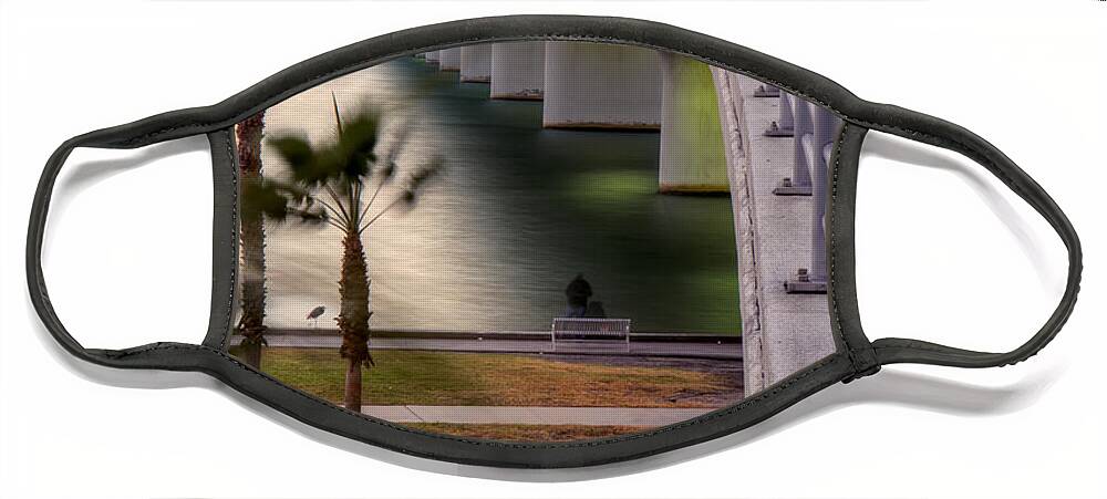 Fl Face Mask featuring the photograph Ringling Causeway Bridge Overlook by Sue Karski