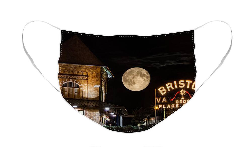 Bristol Train Station Face Mask featuring the photograph Rise of the Supermoon in Bristol by Greg Booher