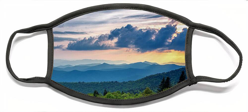 Asheville Face Mask featuring the photograph Rising and Setting by Joye Ardyn Durham