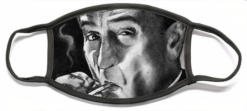 Wallpaper Face Mask featuring the drawing Robert De Niro by Salman Ravish