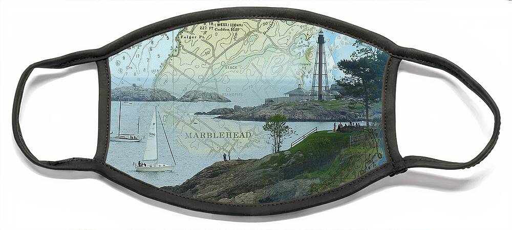 Marblehead Ma Face Mask featuring the photograph Running on the wind by Jeff Folger