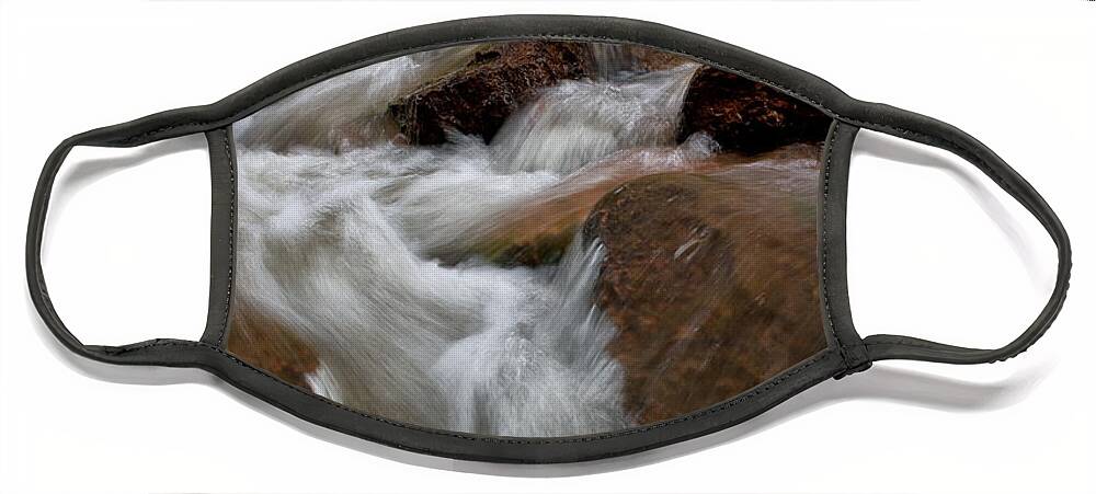 Creeks Face Mask featuring the photograph Rushing Waters of Fountain Creek by Ronda Kimbrow