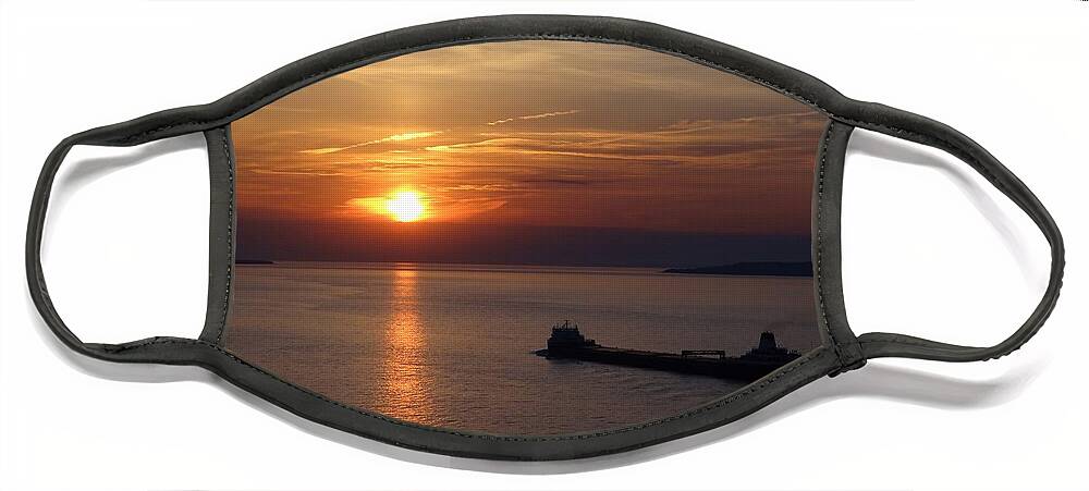 Boat Face Mask featuring the photograph Sailing Into the Sunset by Keith Stokes