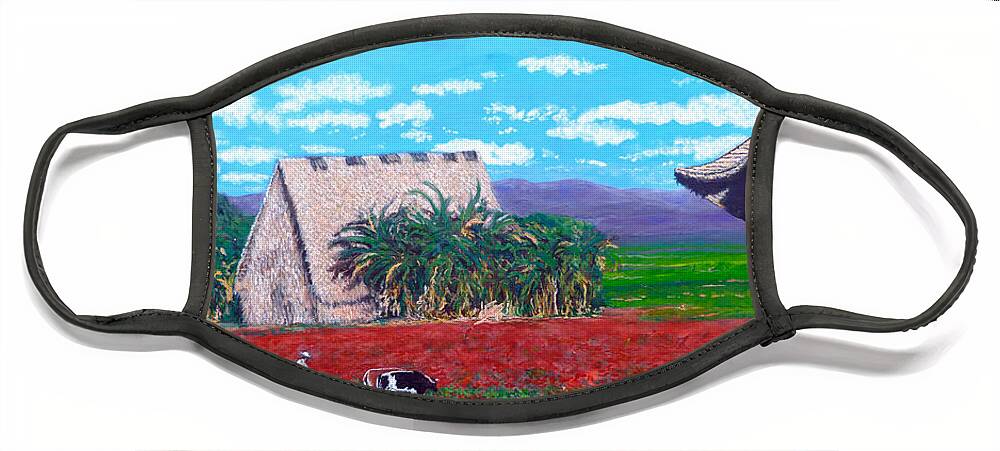 Salt Of The Earth Face Mask featuring the painting Salt of the Earth by Tom Roderick