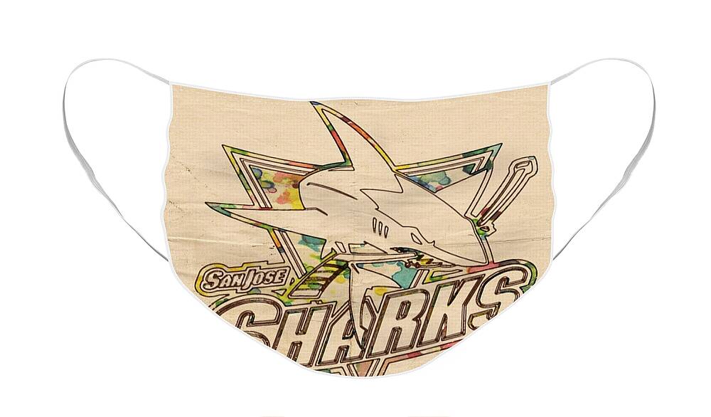 San Jose Sharks Vintage Poster Greeting Card by Florian Rodarte