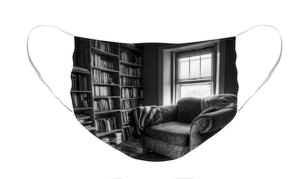 Library Face Mask featuring the photograph Sanctuary by Scott Norris