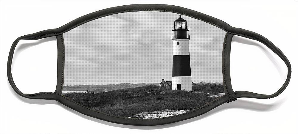 Nantucket Face Mask featuring the photograph Sankaty Head Lighthouse Nantucket Cape Cod by Marianne Campolongo