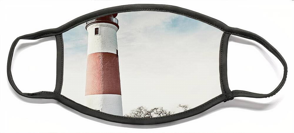 Nantucket Face Mask featuring the photograph Sankaty Head Lighthouse Nantucket by Marianne Campolongo
