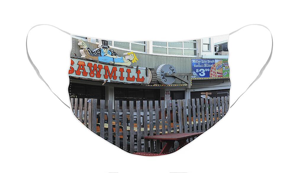 Sawmill Cafe Seaside Park New Jersey Face Mask featuring the photograph Sawmill Cafe Seaside Park New Jersey by Terry DeLuco
