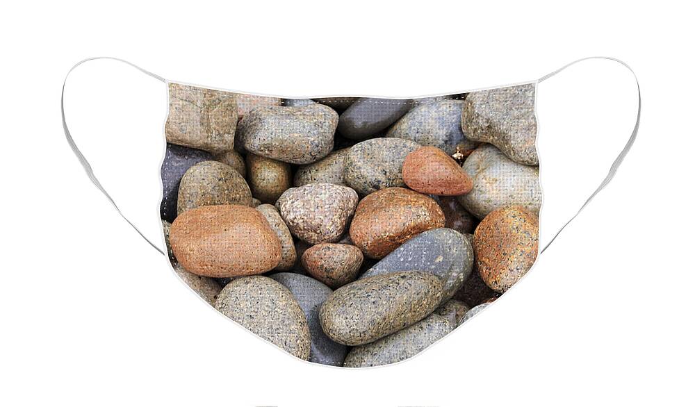 Maine Face Mask featuring the photograph Schoodic Rocks by Karin Pinkham