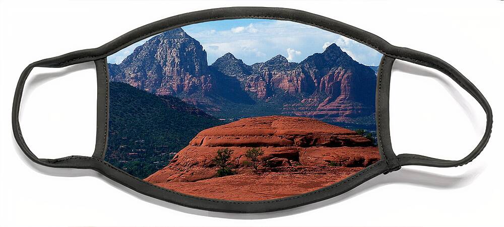 Red Face Mask featuring the photograph Sedona-13 by Dean Ferreira