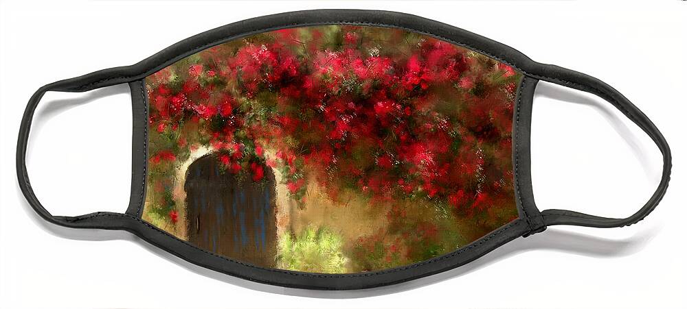Flowers Face Mask featuring the painting The Bougainvillea's of Sedona by Colleen Taylor