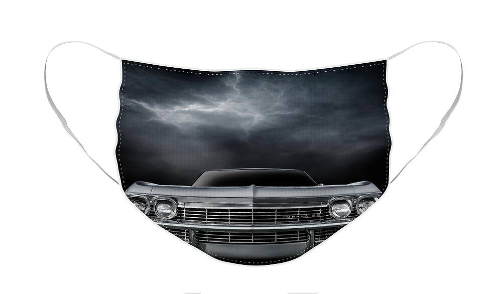 Car Face Mask featuring the digital art Silver Sixty Five by Douglas Pittman