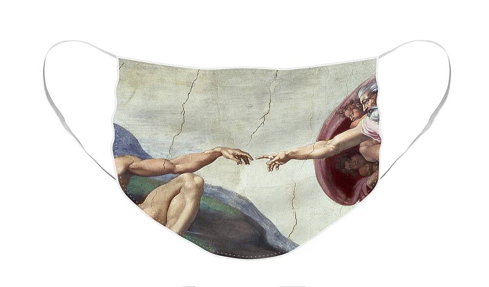 Renaissance Face Mask featuring the painting Sistine Chapel Ceiling by Michelangelo Buonarroti