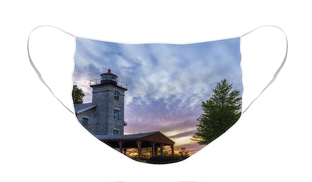 Mark Papke Face Mask featuring the photograph Sodus Bay Lighthouse by Mark Papke